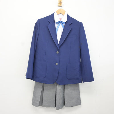 【中古】千葉県 山王中学校 女子制服 4点（ブレザー・シャツ・スカート）sf038094