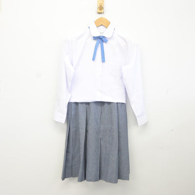 【中古】千葉県 山王中学校 女子制服 3点（シャツ・スカート）sf038096