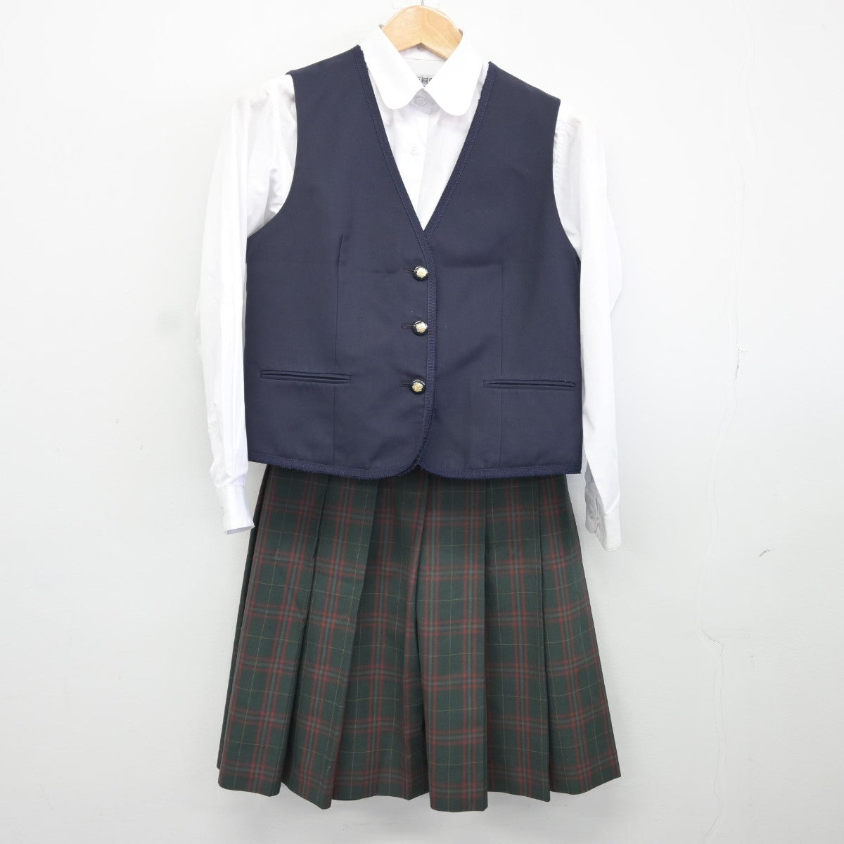 【中古】大阪府 大阪桐蔭高等学校 女子制服 4点（ブレザー・ベスト・シャツ・スカート）sf038120