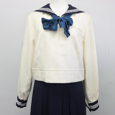 【中古】東京都 私立東京女学館高等学校 女子制服 3点（セーラー服・スカート）sf038132