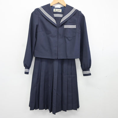 【中古】静岡県 磐田市立城山中学校 女子制服 2点（セーラー服・スカート）sf038141