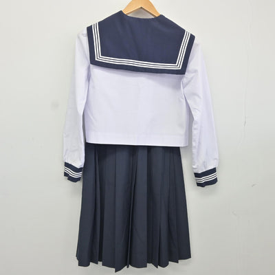 【中古】静岡県 磐田市立城山中学校 女子制服 2点（セーラー服・スカート）sf038142