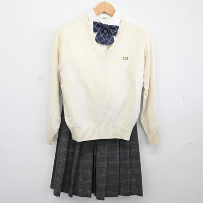 【中古】東京都 広尾学園高等学校 女子制服 5点（ブレザー・ニット・シャツ・スカート）sf038145