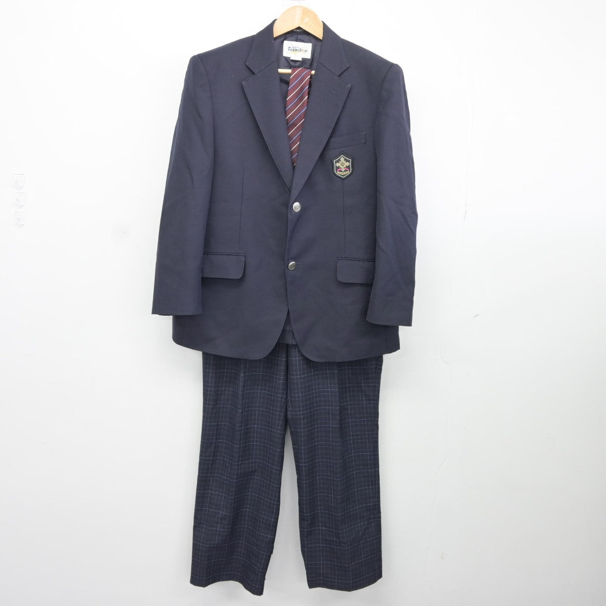 【中古】東京都 いずみの森義務教育学校 男子制服 3点（ブレザー・ズボン）sf038157