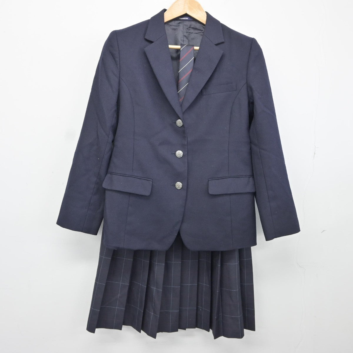 【中古】東京都 八王子拓真高等学校 女子制服 3点（ブレザー・スカート）sf038158