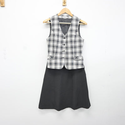 【中古】 事務服 女子制服 4点（ベスト・スカート・スカート）sf038164