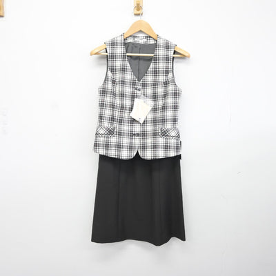 【中古】 事務服 女子制服 2点（ベスト・スカート）sf038168