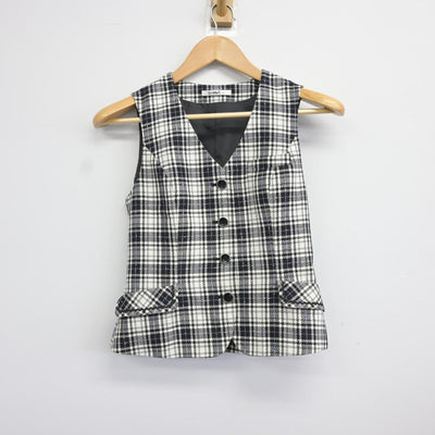 【中古】 事務服 女子制服 2点（ベスト・スカート）sf038170