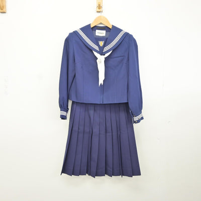 【中古】千葉県 木更津市立畑沢中学校 女子制服 3点（セーラー服・スカート）sf038177