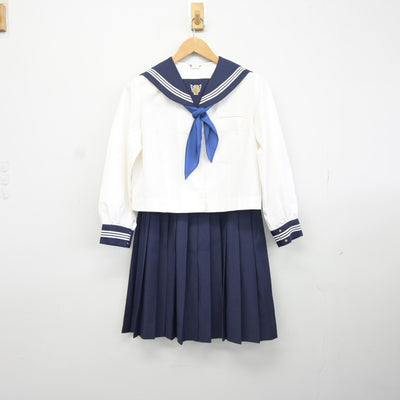 【中古】千葉県 木更津市立畑沢中学校 女子制服 5点（セーラー服・スカート）sf038178