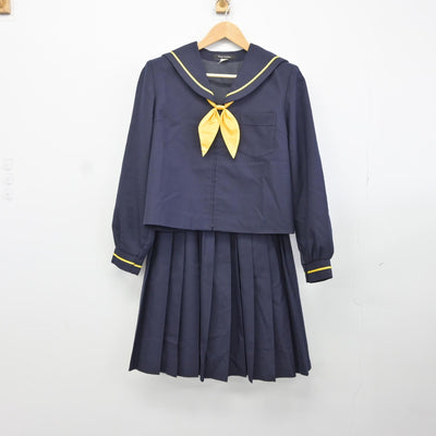 【中古】青森県 弘前私立第一中学校 女子制服 3点（セーラー服・スカート）sf038191