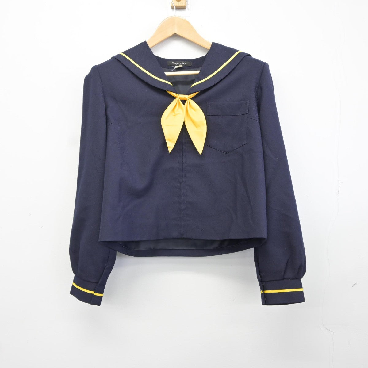 【中古】青森県 弘前私立第一中学校 女子制服 3点（セーラー服・スカート）sf038191