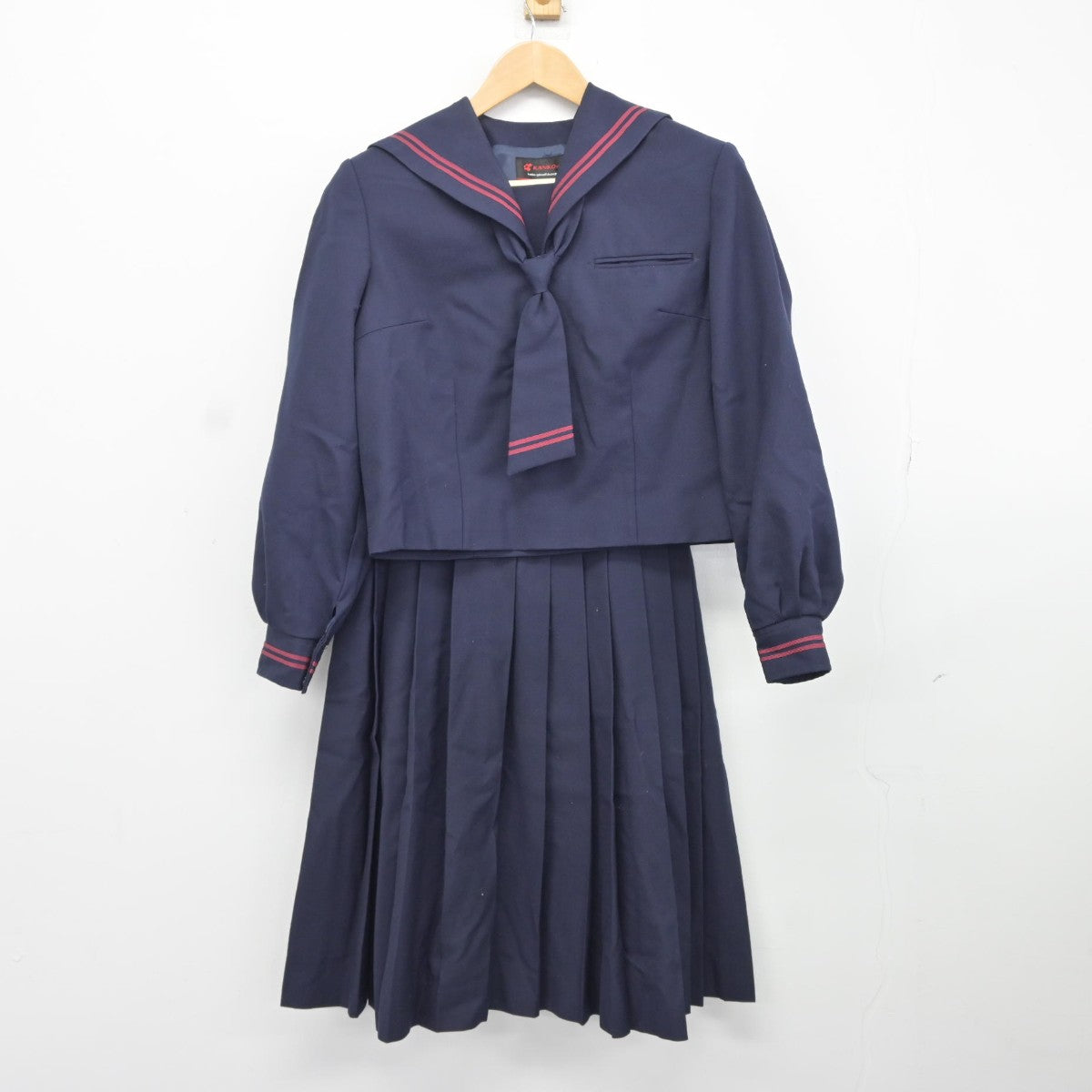 【中古】千葉県 和名ケ谷中学校 女子制服 5点（セーラー服・スカート）sf038215