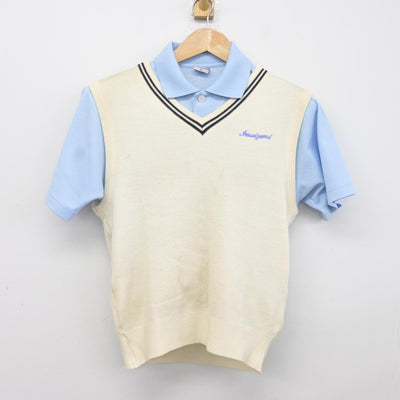 【中古】神奈川県 今泉中学校 女子制服 2点（シャツ・ニットベスト）sf038223