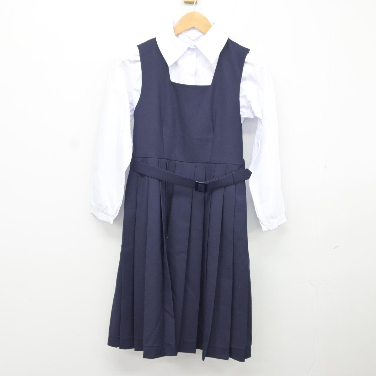 【中古】神奈川県 浜岳中学校 女子制服 3点（ブレザー・シャツ・ジャンパースカート）sf038226