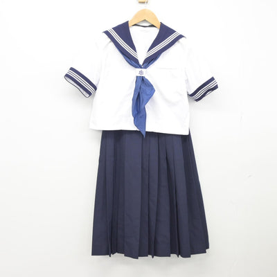 【中古】埼玉県 川口市立西中学校 女子制服 3点（セーラー服・スカート）sf038251