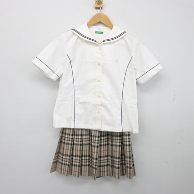 【中古】長崎県 創成館高等学校 女子制服 4点（シャツ・スカート）sf038261