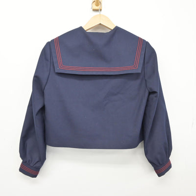 【中古】長崎県 西諫早中学校 女子制服 3点（セーラー服・スカート）sf038264