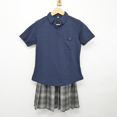 【中古】埼玉県 淑徳与野高等学校 女子制服 4点（ニットベスト・シャツ・シャツ・スカート）sf038267