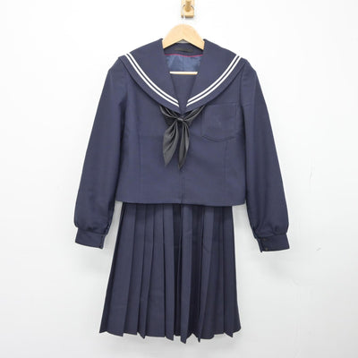 【中古】岐阜県 土岐津中学校 女子制服 3点（セーラー服・スカート）sf038302