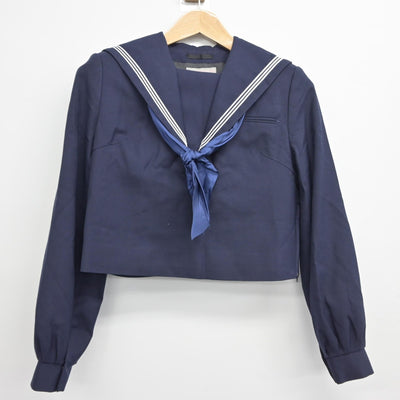 【中古】福岡県 箱崎清松中学校 女子制服 3点（セーラー服・ジャンパースカート）sf038308