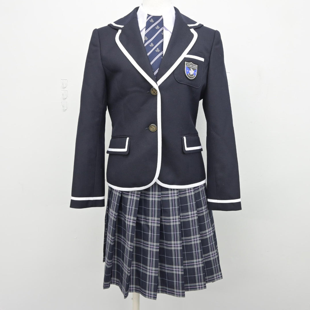 【中古】 N高等学校 女子制服 4点（ブレザー・シャツ・スカート）sf038317