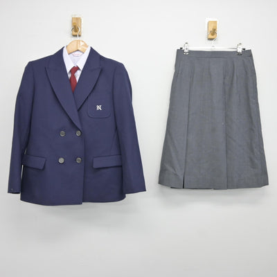 【中古】千葉県 木更津波岡中学校 女子制服 4点（ブレザー・シャツ・スカート）sf038327