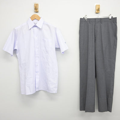 【中古】千葉県 木更津波岡中学校 男子制服 3点（シャツ・ズボン）sf038330