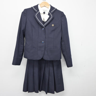 【中古】兵庫県 親和女子高等学校 女子制服 5点（ブレザー・ニット・シャツ・スカート）sf038331