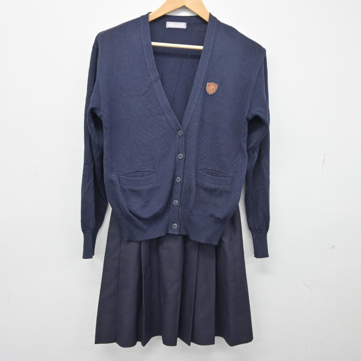 【中古】兵庫県 親和女子高等学校 女子制服 3点（ニット・ニット・スカート）sf038332