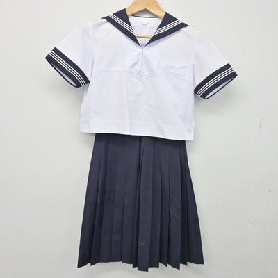 【中古】東京都 豊島岡女子学園 女子制服 2点（セーラー服・スカート）sf038339