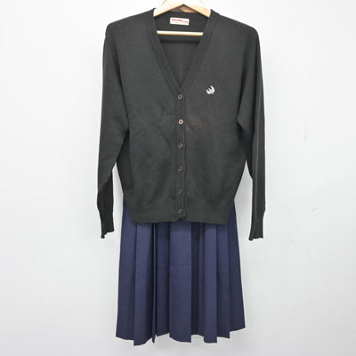 【中古】東京都 谷中中学校 女子制服 3点（ニット・ジャンパースカート）sf038345