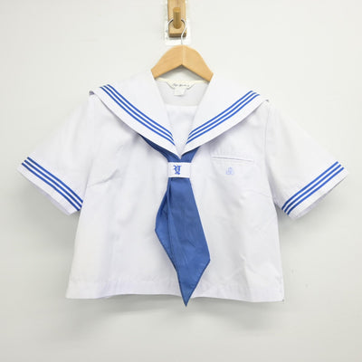 【中古】東京都 谷中中学校 女子制服 3点（セーラー服・スカート）sf038346