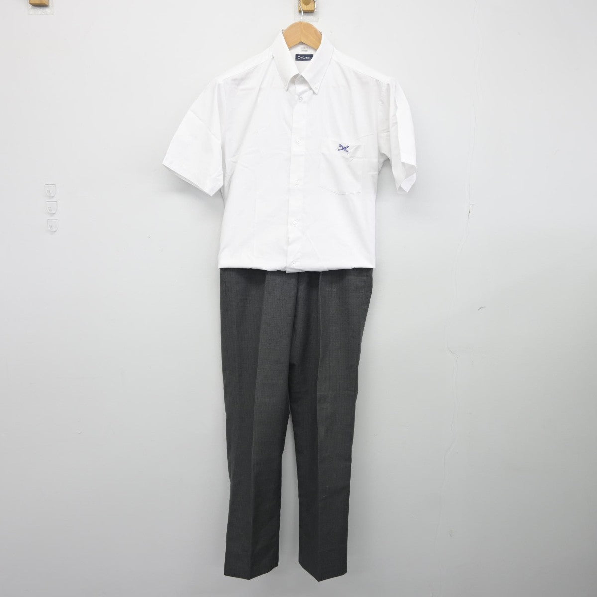 【中古】神奈川県 逗子開成高等学校 男子制服 3点（シャツ・ズボン）sf038364