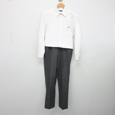 【中古】神奈川県 逗子開成高等学校 男子制服 3点（シャツ・ズボン）sf038364