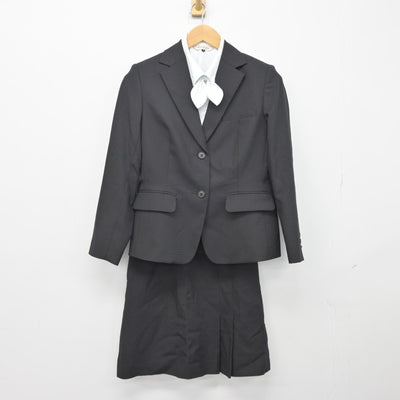 【中古】福島県 福島信用金庫 女子制服 4点（ジャケット・シャツ・ベスト・スカート）sf038378