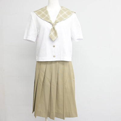 【中古】埼玉県 越谷南高等学校 女子制服 2点（セーラー服・スカート）sf038401