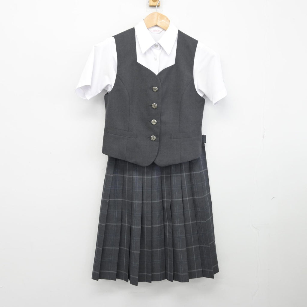 【中古】東京都 都立総合芸術高等学校 女子制服 3点（ベスト・シャツ・スカート）sf038408 | 中古制服通販パレイド