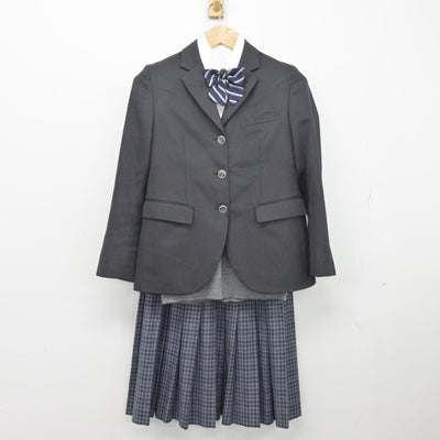 【中古】東京都 大島中学校 女子制服 5点（ブレザー・ニット・シャツ・スカート）sf038415