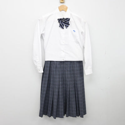 【中古】東京都 大島中学校 女子制服 5点（ブレザー・ニット・シャツ・スカート）sf038415