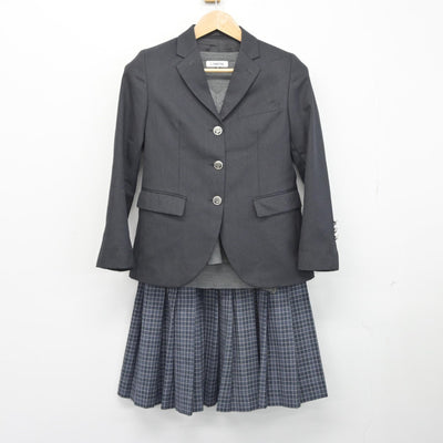 【中古】東京都 大島中学校 女子制服 4点（ブレザー・ニット・スカート）sf038416