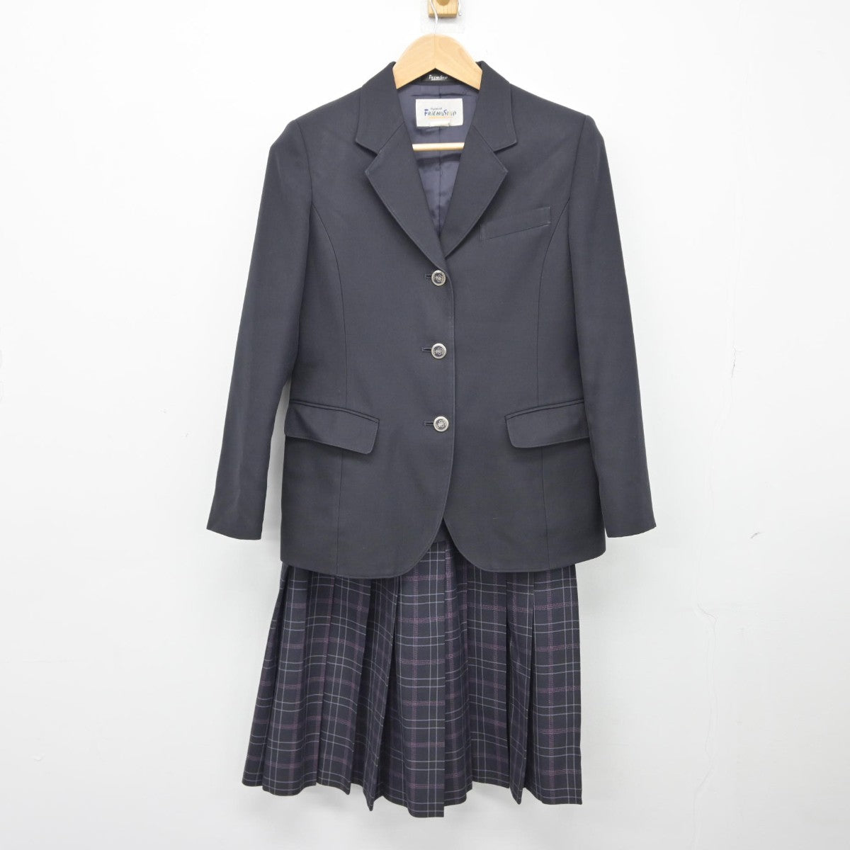 【中古】神奈川県 逗子中学校 女子制服 2点（ブレザー・スカート）sf038430