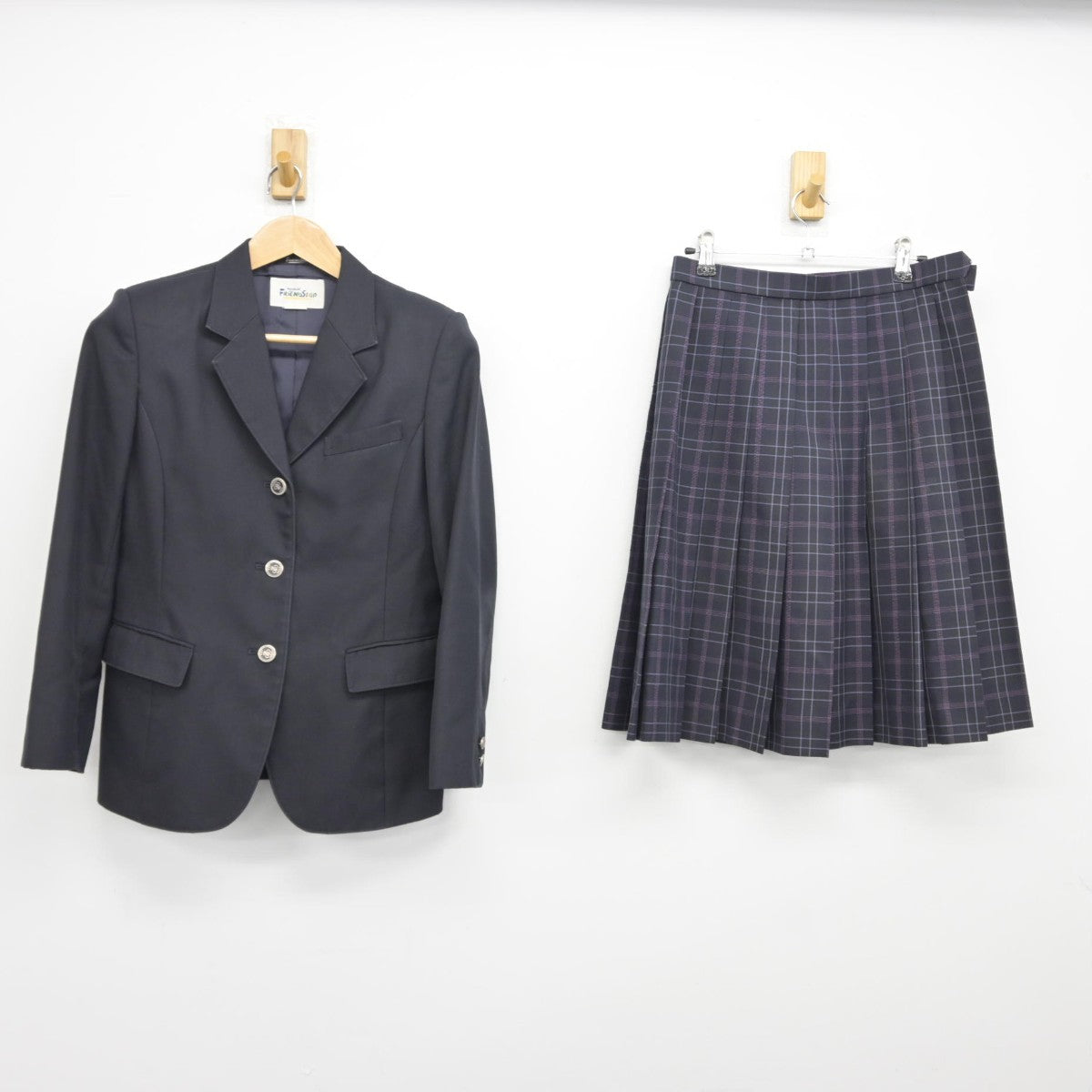 【中古】神奈川県 逗子中学校 女子制服 2点（ブレザー・スカート）sf038432