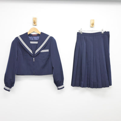 【中古】岐阜県 池田中学校 女子制服 2点（セーラー服・スカート）sf038441