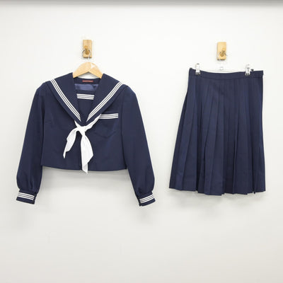 【中古】岐阜県 池田中学校 女子制服 2点（セーラー服・スカート）sf038442