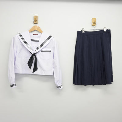 【中古】岐阜県 池田中学校 女子制服 4点（セーラー服・スカート）sf038443