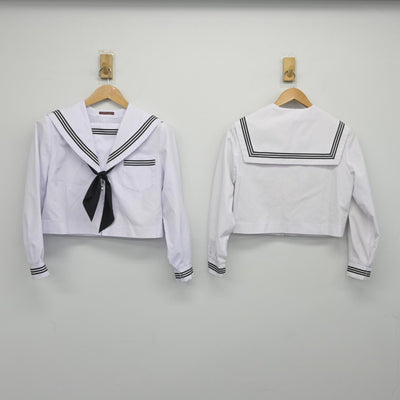 【中古】岐阜県 池田中学校 女子制服 4点（セーラー服・スカート）sf038443