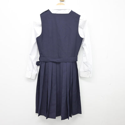 【中古】神奈川県 横浜平沼高等学校 女子制服 2点（シャツ・ジャンパースカート）sf038453