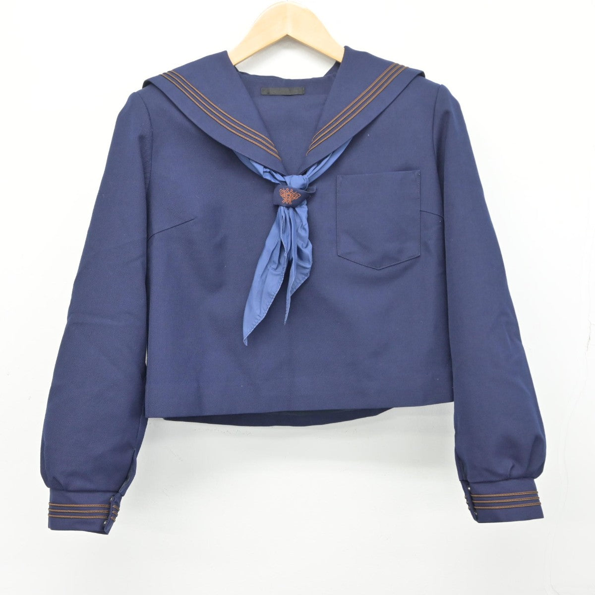 【中古】鳥取県 米子南高等学校 女子制服 3点（セーラー服・スカート）sf038467