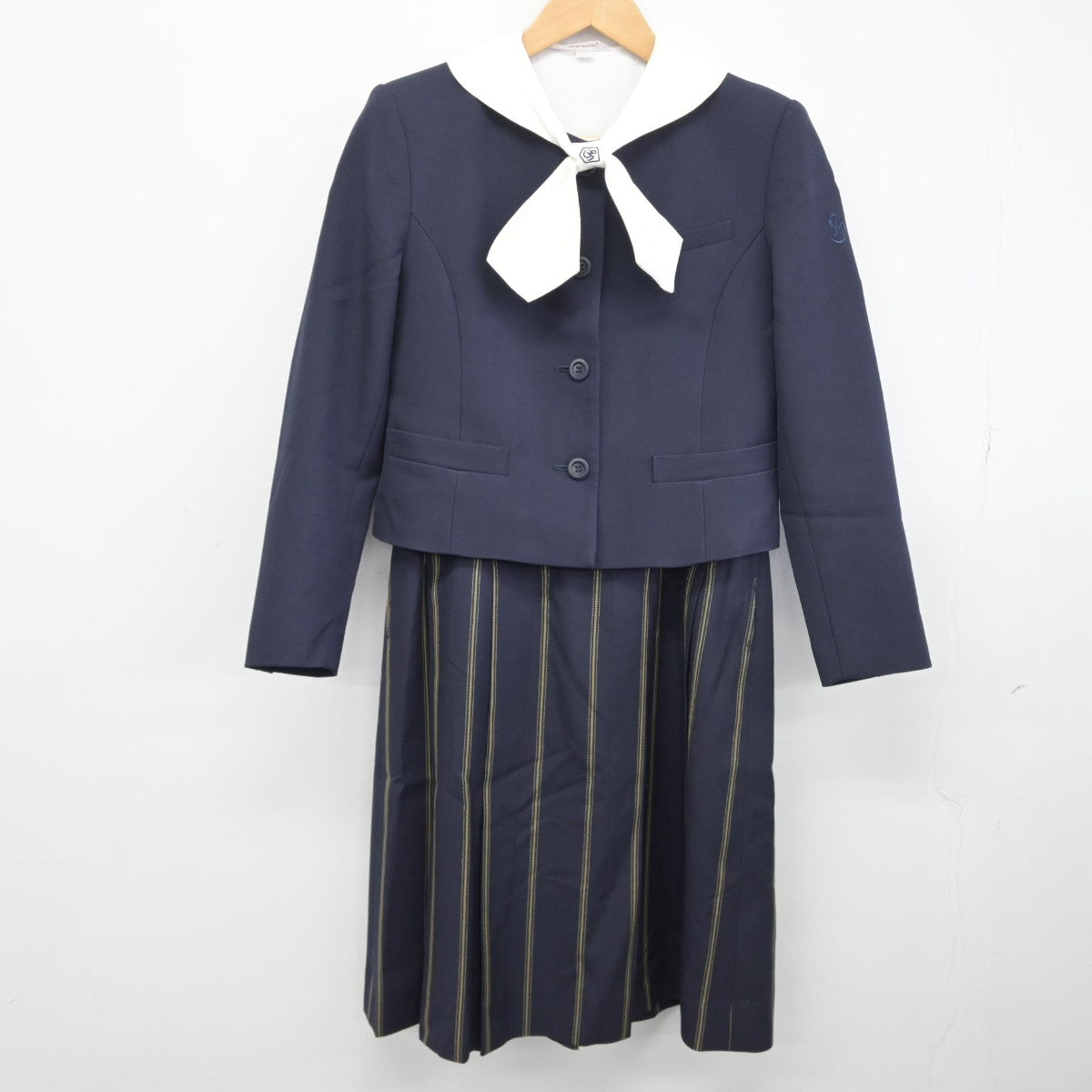 【中古】佐賀県 佐賀清和高等学校 女子制服 3点（ブレザー・シャツ・ジャンパースカート）sf038489